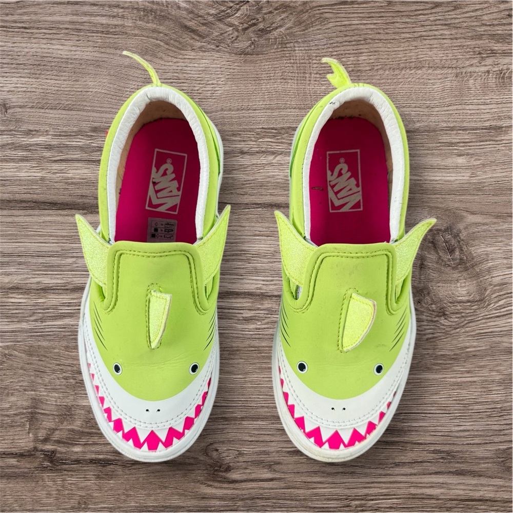 Vans Kids Dinosaur Sneakers - Green and Pink